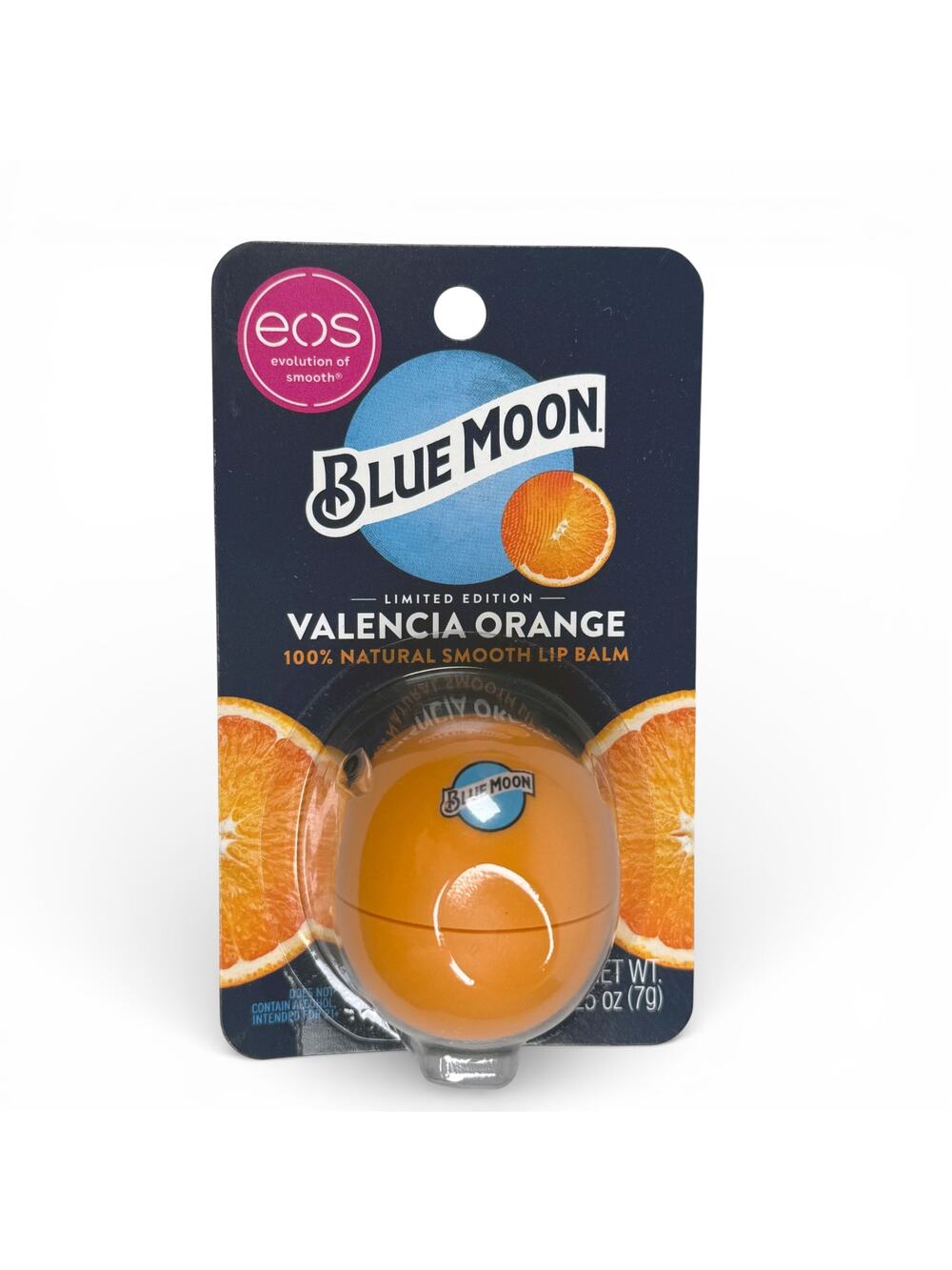 EOS Blue Moon Valencia Orange Lip Balm Sphere 0.25 oz 7g Limited Edition